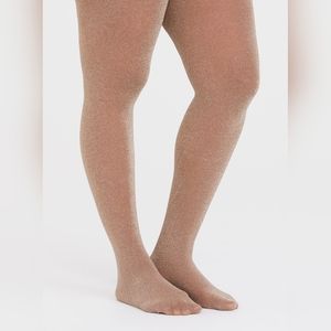 Torrid Metallic Rose Gold Shimmer Tights size ¾, NWT, NIP